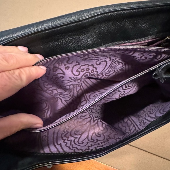 Etro Black Suede and Leather Shoulder Purse - Picture 9 of 16